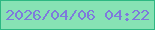 文字の大きさ：2、枠の色：2db882、背景の色：87e2b4、文字の色：7e7adc 無料ブログパーツのブログ時計