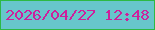 文字の大きさ：2、枠の色：2db944、背景の色：67c6cb、文字の色：cd209c 無料ブログパーツのブログ時計