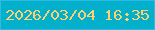 文字の大きさ：5、枠の色：2dbae7、背景の色：02b0cc、文字の色：fed071 無料ブログパーツのブログ時計
