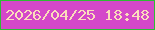文字の大きさ：1、枠の色：2dbc34、背景の色：d448c9、文字の色：fbddbb 無料ブログパーツのブログ時計