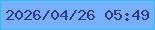 文字の大きさ：3、枠の色：2dbeec、背景の色：77b1fd、文字の色：333596 無料ブログパーツのブログ時計