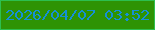 文字の大きさ：4、枠の色：2dbf4f、背景の色：2e9304、文字の色：1590d6 無料ブログパーツのブログ時計