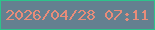 文字の大きさ：5、枠の色：2dc38b、背景の色：648090、文字の色：e88c7a 無料ブログパーツのブログ時計