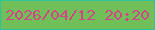 文字の大きさ：1、枠の色：2dc39d、背景の色：70bf58、文字の色：d34686 無料ブログパーツのブログ時計