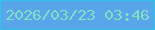 文字の大きさ：1、枠の色：2dc5ea、背景の色：59a5ea、文字の色：86dec5 無料ブログパーツのブログ時計