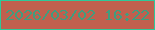 文字の大きさ：5、枠の色：2dc999、背景の色：c0604e、文字の色：409d7e 無料ブログパーツのブログ時計