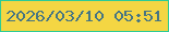 文字の大きさ：1、枠の色：2dcb96、背景の色：f4d643、文字の色：467583 無料ブログパーツのブログ時計