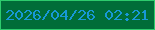 文字の大きさ：3、枠の色：2dcc6d、背景の色：006d38、文字の色：1898d7 無料ブログパーツのブログ時計