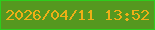 文字の大きさ：4、枠の色：2dcd1d、背景の色：55981f、文字の色：eeaf17 無料ブログパーツのブログ時計