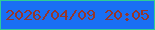 文字の大きさ：4、枠の色：2dcd97、背景の色：196ff4、文字の色：96362b 無料ブログパーツのブログ時計