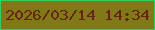 文字の大きさ：4、枠の色：2dce67、背景の色：817818、文字の色：662417 無料ブログパーツのブログ時計