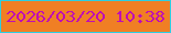 文字の大きさ：3、枠の色：2dcee1、背景の色：f07f24、文字の色：bf0eb5 無料ブログパーツのブログ時計