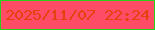 文字の大きさ：5、枠の色：2dcf1c、背景の色：ff4c66、文字の色：e2420b 無料ブログパーツのブログ時計