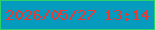 文字の大きさ：4、枠の色：2dd16b、背景の色：059bbe、文字の色：e83934 無料ブログパーツのブログ時計