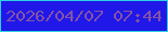 文字の大きさ：5、枠の色：2dd1df、背景の色：2017e9、文字の色：8453a6 無料ブログパーツのブログ時計