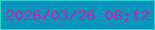 文字の大きさ：2、枠の色：2dd6c9、背景の色：0894bd、文字の色：be28a8 無料ブログパーツのブログ時計