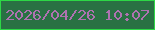 文字の大きさ：3、枠の色：2dd746、背景の色：297143、文字の色：af72b1 無料ブログパーツのブログ時計