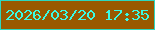 文字の大きさ：4、枠の色：2dd7bf、背景の色：995900、文字の色：3afbe4 無料ブログパーツのブログ時計