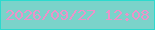 文字の大きさ：3、枠の色：2ddace、背景の色：7bd3ca、文字の色：eb93c9 無料ブログパーツのブログ時計