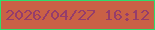 文字の大きさ：4、枠の色：2ddd6c、背景の色：c96146、文字の色：953d6b 無料ブログパーツのブログ時計