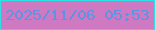 文字の大きさ：1、枠の色：2de0e6、背景の色：ce79c2、文字の色：5d94e1 無料ブログパーツのブログ時計