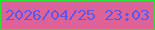文字の大きさ：2、枠の色：2de139、背景の色：dd6397、文字の色：5c57ec 無料ブログパーツのブログ時計