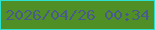 文字の大きさ：2、枠の色：2de1d0、背景の色：508f25、文字の色：475c8a 無料ブログパーツのブログ時計