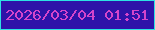 文字の大きさ：1、枠の色：2de1e3、背景の色：2e12a9、文字の色：d445cb 無料ブログパーツのブログ時計