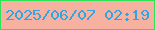 文字の大きさ：5、枠の色：2de256、背景の色：f6b1a1、文字の色：2ca7e1 無料ブログパーツのブログ時計