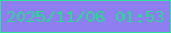 文字の大きさ：1、枠の色：2de298、背景の色：8f7ef0、文字の色：24d990 無料ブログパーツのブログ時計