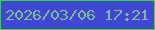 文字の大きさ：4、枠の色：2de315、背景の色：4047d6、文字の色：7ebe8a 無料ブログパーツのブログ時計