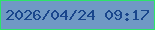 文字の大きさ：5、枠の色：2de46a、背景の色：7099c5、文字の色：19468c 無料ブログパーツのブログ時計
