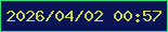 文字の大きさ：3、枠の色：2de483、背景の色：0a1353、文字の色：cdda51 無料ブログパーツのブログ時計