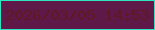 文字の大きさ：5、枠の色：2de6c1、背景の色：5e1948、文字の色：5e1922 無料ブログパーツのブログ時計