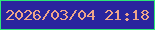 文字の大きさ：4、枠の色：2de778、背景の色：2a259e、文字の色：efa58a 無料ブログパーツのブログ時計