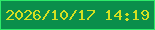 文字の大きさ：3、枠の色：2dea6a、背景の色：0a8e4b、文字の色：d5e021 無料ブログパーツのブログ時計