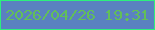 文字の大きさ：1、枠の色：2def7d、背景の色：5a81c0、文字の色：62bf59 無料ブログパーツのブログ時計