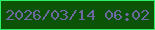 文字の大きさ：4、枠の色：2df066、背景の色：0d5306、文字の色：6d69a0 無料ブログパーツのブログ時計
