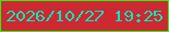 文字の大きさ：1、枠の色：2df110、背景の色：cc2933、文字の色：0ae6b5 無料ブログパーツのブログ時計