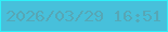 文字の大きさ：4、枠の色：2df1f9、背景の色：47c0db、文字の色：56a7b6 無料ブログパーツのブログ時計