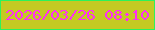 文字の大きさ：1、枠の色：2df25b、背景の色：c4ca23、文字の色：ff2ef5 無料ブログパーツのブログ時計