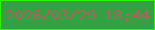 文字の大きさ：4、枠の色：2df301、背景の色：33a141、文字の色：aa6361 無料ブログパーツのブログ時計