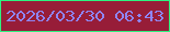 文字の大きさ：5、枠の色：2df380、背景の色：971d38、文字の色：8f85f4 無料ブログパーツのブログ時計