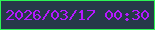文字の大きさ：2、枠の色：2df456、背景の色：263a49、文字の色：b519ff 無料ブログパーツのブログ時計