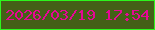 文字の大きさ：1、枠の色：2df61d、背景の色：446017、文字の色：e60795 無料ブログパーツのブログ時計