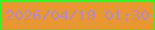 文字の大きさ：2、枠の色：2df625、背景の色：e99730、文字の色：b289c2 無料ブログパーツのブログ時計