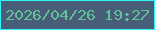 文字の大きさ：1、枠の色：2df7f5、背景の色：485d77、文字の色：61c199 無料ブログパーツのブログ時計