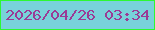 文字の大きさ：5、枠の色：2df831、背景の色：78d2da、文字の色：9a3b95 無料ブログパーツのブログ時計