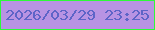 文字の大きさ：1、枠の色：2dfa39、背景の色：b893e3、文字の色：5e64c7 無料ブログパーツのブログ時計