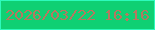 文字の大きさ：1、枠の色：2dfabc、背景の色：0fd073、文字の色：b57860 無料ブログパーツのブログ時計